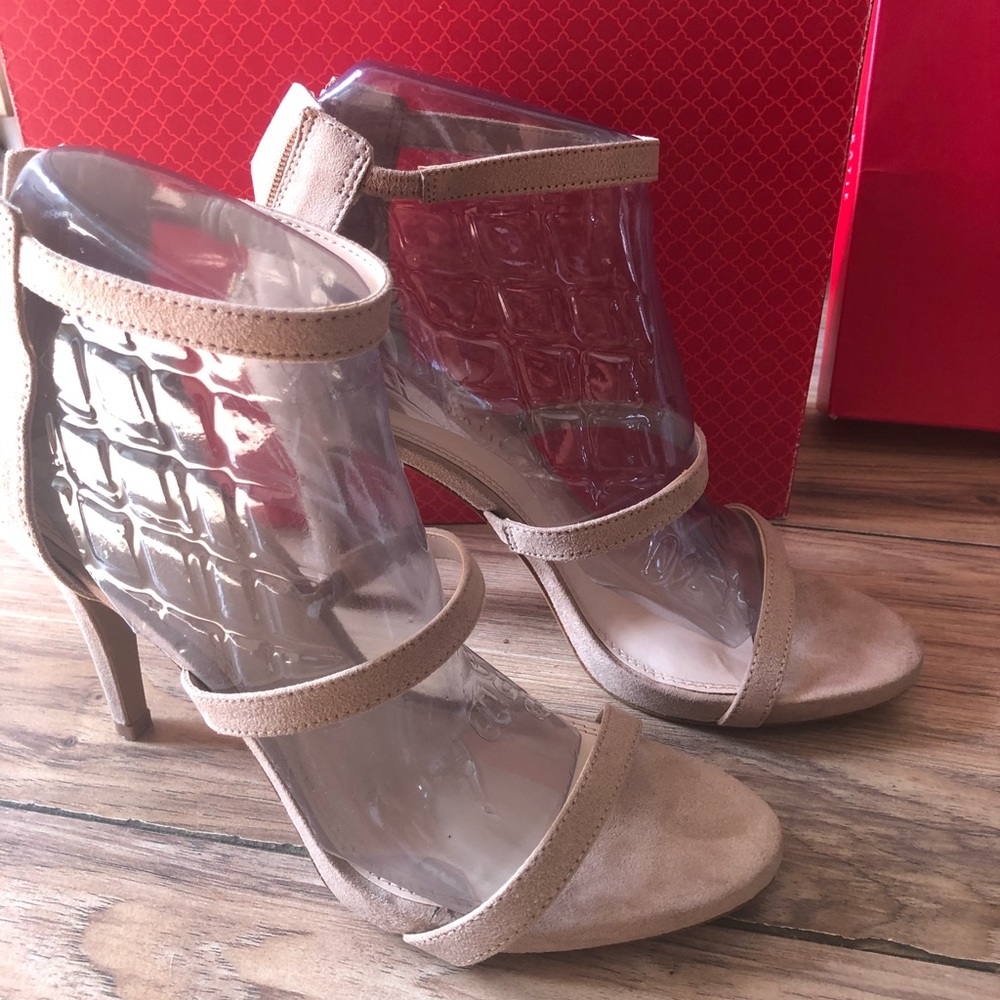 Staple Heels Tan Suede